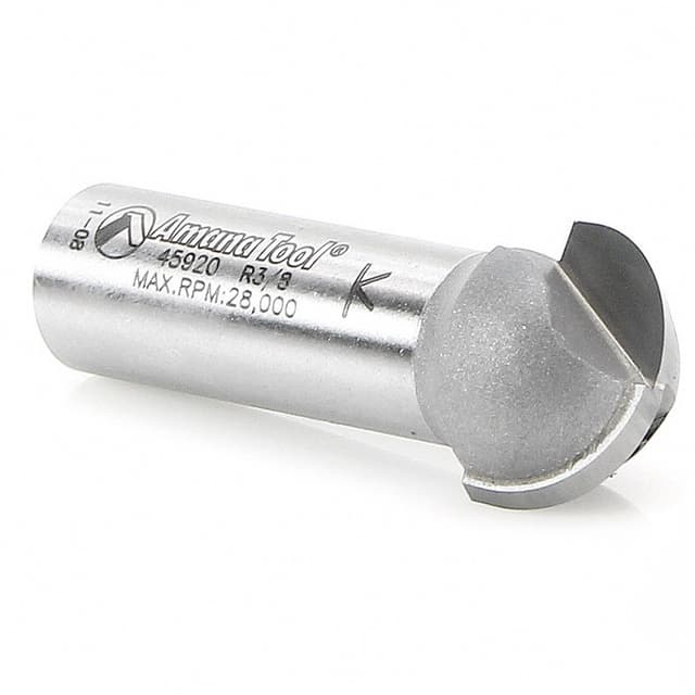3/4" x 2" x 3/8" Radius Core Box Router Bit, 1/2" Shank