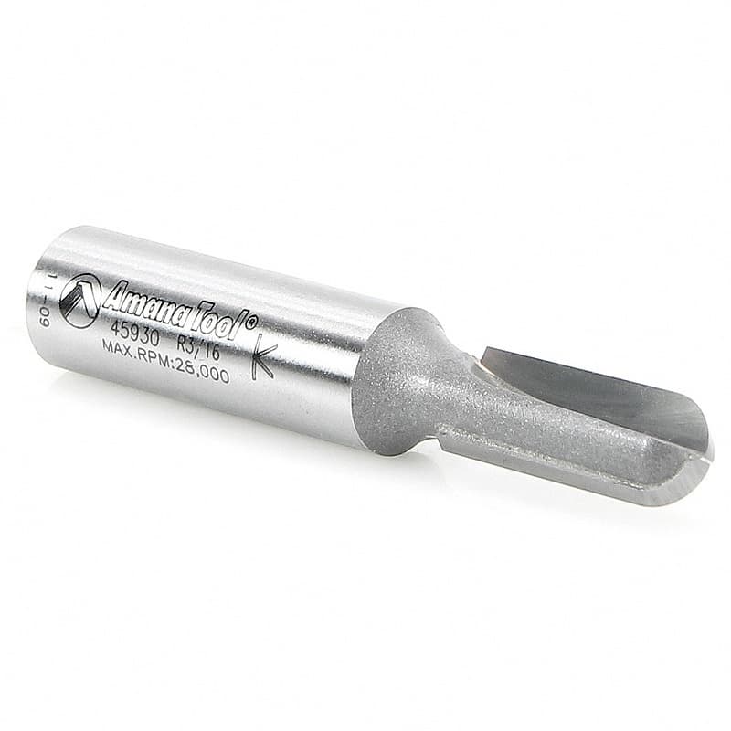 3/8" x 2-3/4" x 3/16" Radius Core Box Extra Deep Router Bit, 1/2" Shank