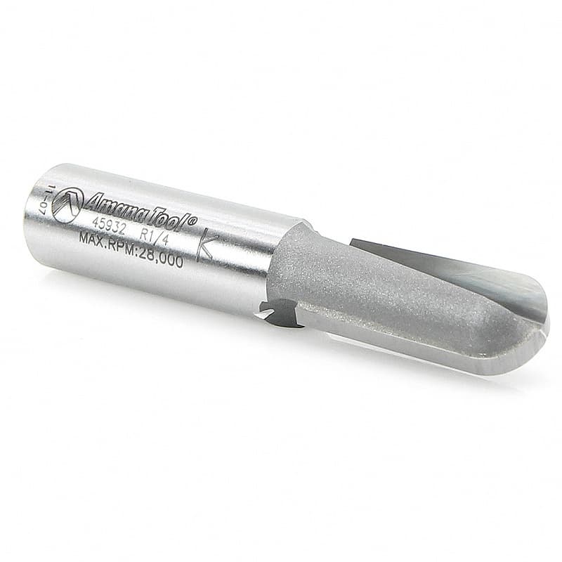 1/2" x 2-7/8" x 1/4" Radius Core Box Router Bit, 1/2" Shank