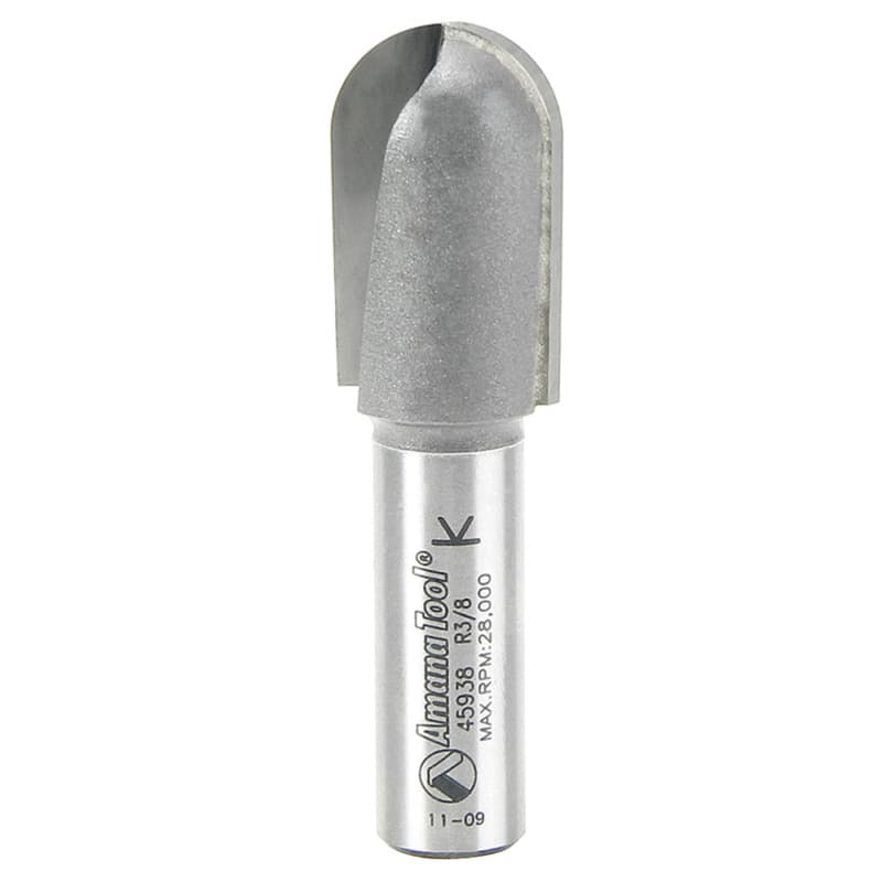 3/4" x 2-3/4" x 3/8" Radius Core Box Router Bit, 1/2" Shank