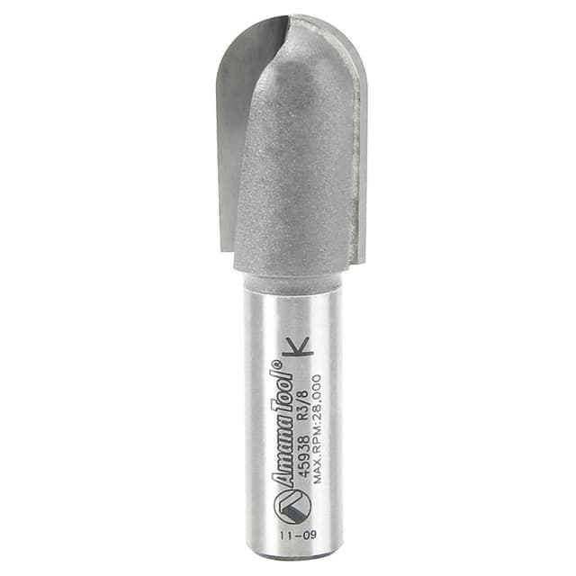3/4" x 2-3/4" x 3/8" Radius Core Box Router Bit, 1/2" Shank