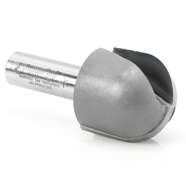 1-1/4" x 2-3/4" x 5/8" Radius Core Box Extra Deep Router Bit, 1/2" Shank