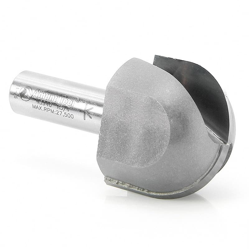 1-1/2" x 2-3/4" x 3/4" Radius Core Box Extra Deep Router Bit, 1/2" Shank