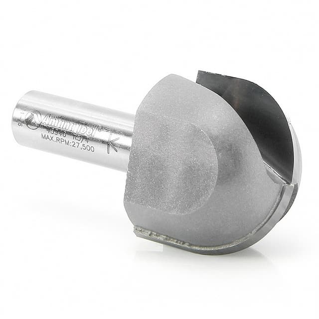 1-1/2" x 2-3/4" x 3/4" Radius Core Box Extra Deep Router Bit, 1/2" Shank