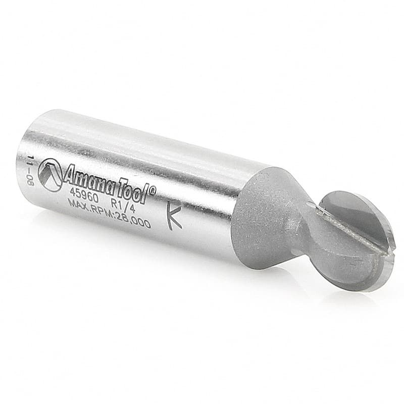 1/2" x 2-1/4" x 1/4" Radius Ball End Router Bit, 1/2" Shank