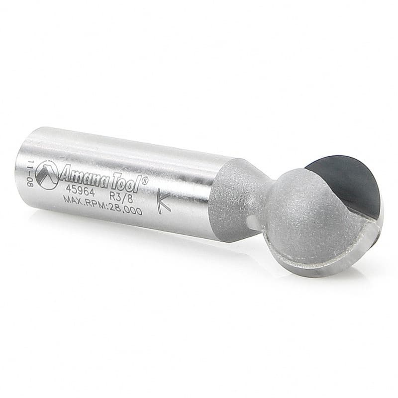 3/4" x 2-1/2" x 3/8" Radius Ball End Router Bit, 1/2" Shank