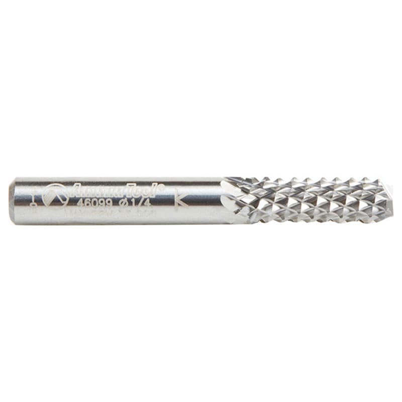 1/4" x 2" Ultra-Fine Point Diamond Pattern Composite Cutting End Mill Bit, 1/4" Shank