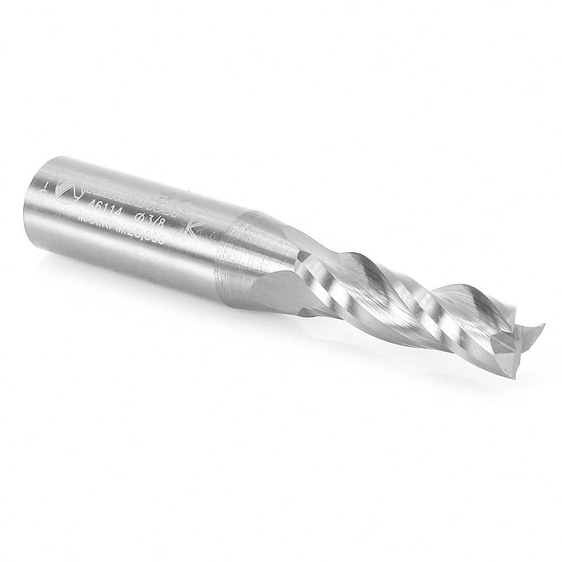 3/8" x 3" Up-Cut Spiral Plunge Bit, 3-Flute, 3/8" Shank