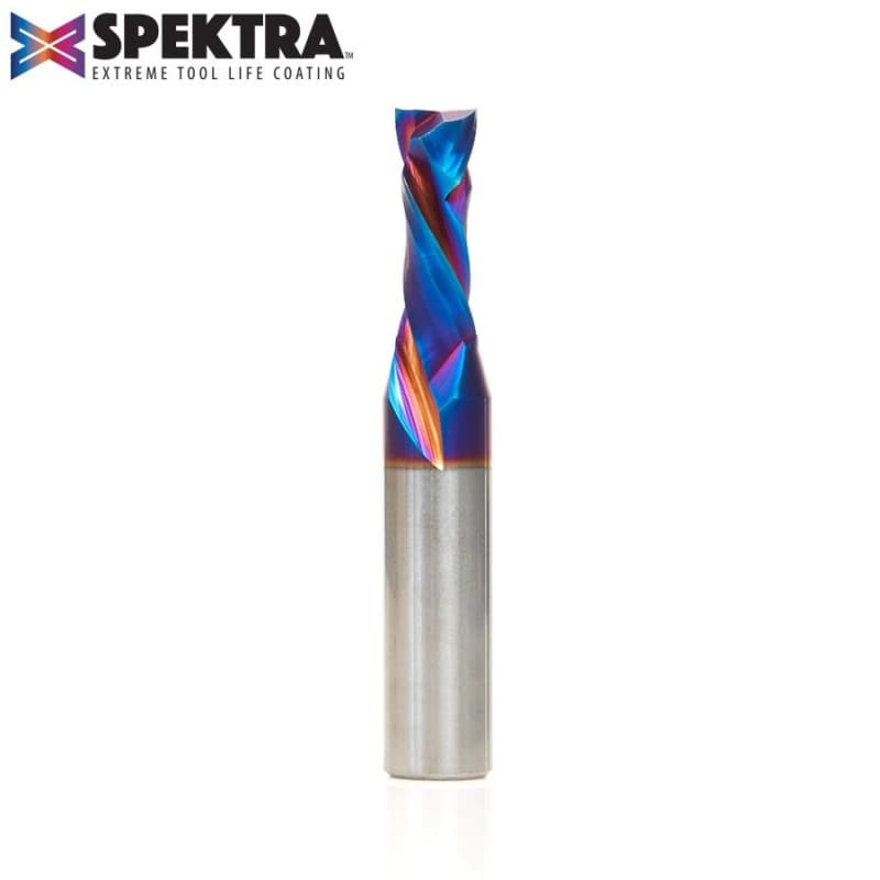 3/8" x 3" Spektra Extreme Tool Life Coated Compression Spiral Bit, 2-Flute, 1/2" Shank