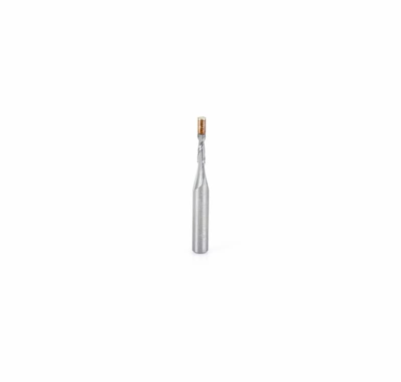 1/8" x 2" Up-Cut Ultra Flush Trim Spiral Bit with Brass Pilot Guide, 1/4" Shank