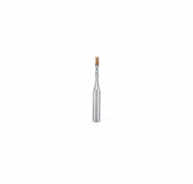 1/8" x 2" Up-Cut Ultra Flush Trim Spiral Bit with Brass Pilot Guide, 1/4" Shank