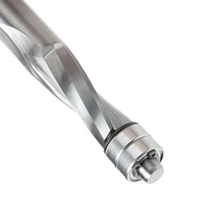 1/2" x 4" Up-Cut Ultra Trim Spiral Bit with Double Lower Ball Bearing, 1/4" Shank