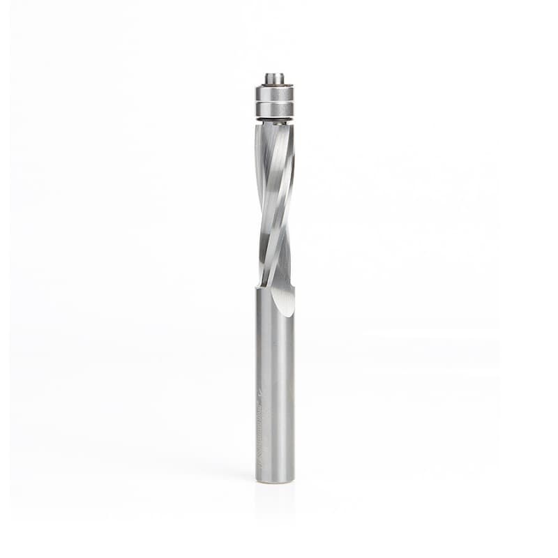 1/2" x 5" Up-Cut UltraTrim Spiral Bit with Double Lower Ball Bearing, 2-Flute, 1/2" Shank