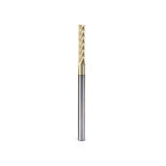 1/4" x 4" ZrN Coated Honeycomb Cutting Hogger Router Bit, 6-Flute, 1/4" Shank