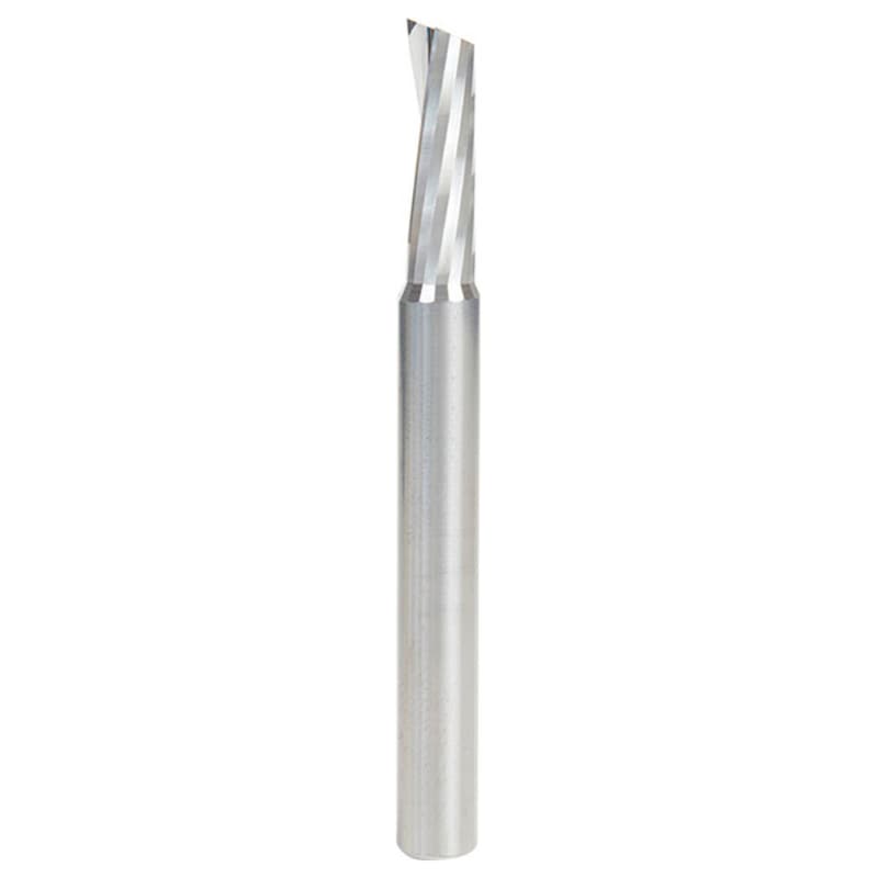 1/4" x 2-1/2" Acrylic Cutting 'O' Up-Cut Slow Spiral Router Bit, 1-Flute, 1/4" Shank