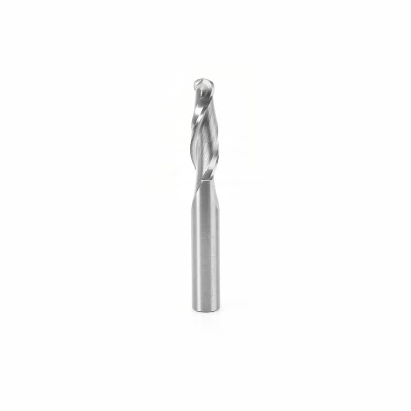 3/8" x 3" Up-Cut Ball Nose Spiral Router Bit, 2-Flute, 3/8" Shank
