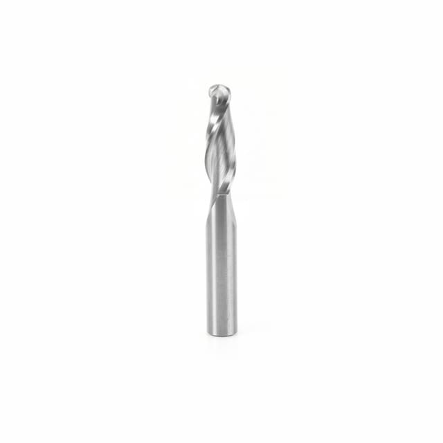 3/8" x 3" Up-Cut Ball Nose Spiral Router Bit, 2-Flute, 3/8" Shank