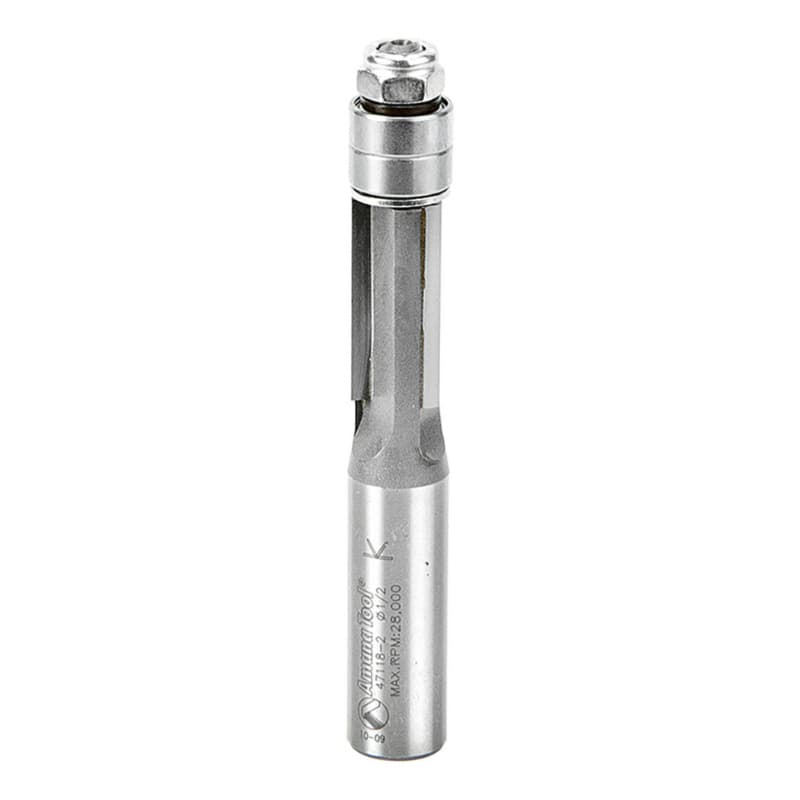 1/2" x 3-5/8" Extra-Long Flush Trim Bit, 3-Flute, 1/2" Shank