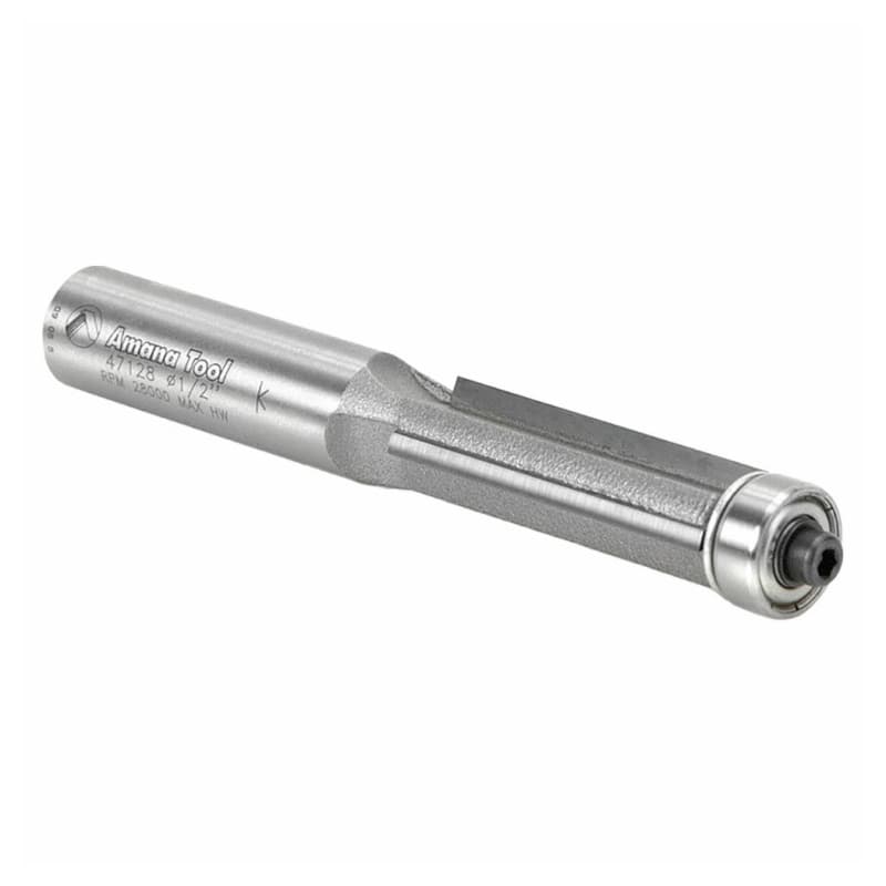 1/2" x 4-1/16" Extra-Long Flush Trim Bit with Double Ball Bearing, 3-Flute, 1/2" Shank