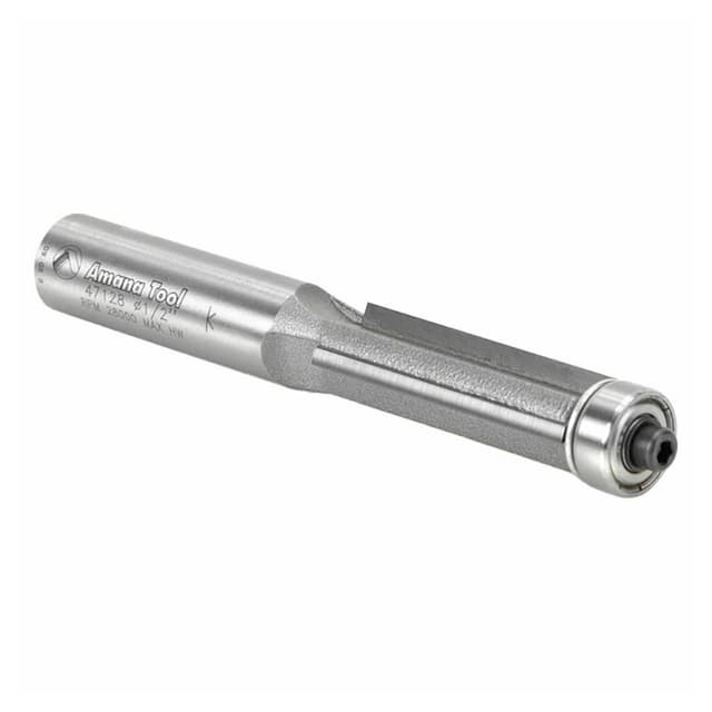 1/2" x 4-1/16" Extra-Long Flush Trim Bit with Double Ball Bearing, 3-Flute, 1/2" Shank