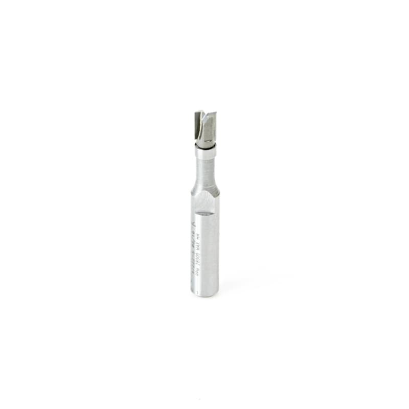 3/16" x 1-3/4" Miniature Flush Trim Plunge Template with Upper Ball Bearing, 2-Flute, 1/4" Shank