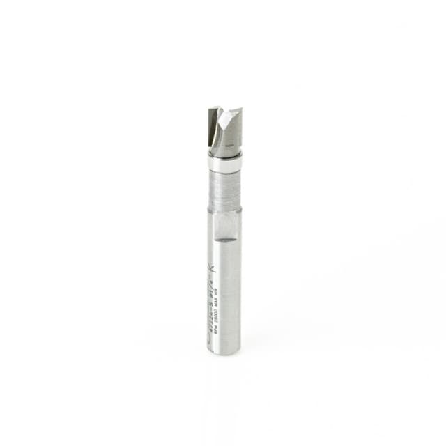 1/4" x 2-1/2" Miniature Flush Trim Plunge Template with Upper Ball Bearing, 2-Flute, 1/4" Shank