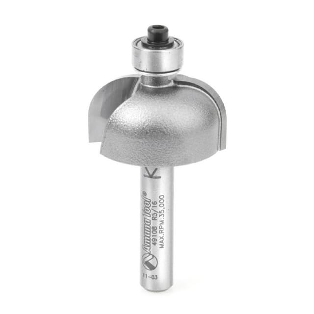 1" x 5/16" Radius Cove Router Bit, 2-Flute, 1/4" Shank