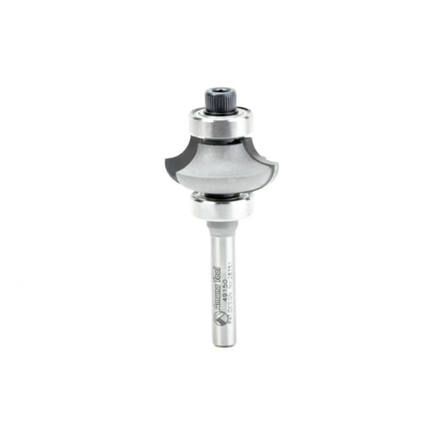 1-1/8" x 1/4" Radius Matching Corner Round/Cove Router Bit with Double Ball Bearing, 2-Flute, 1/4" Shank