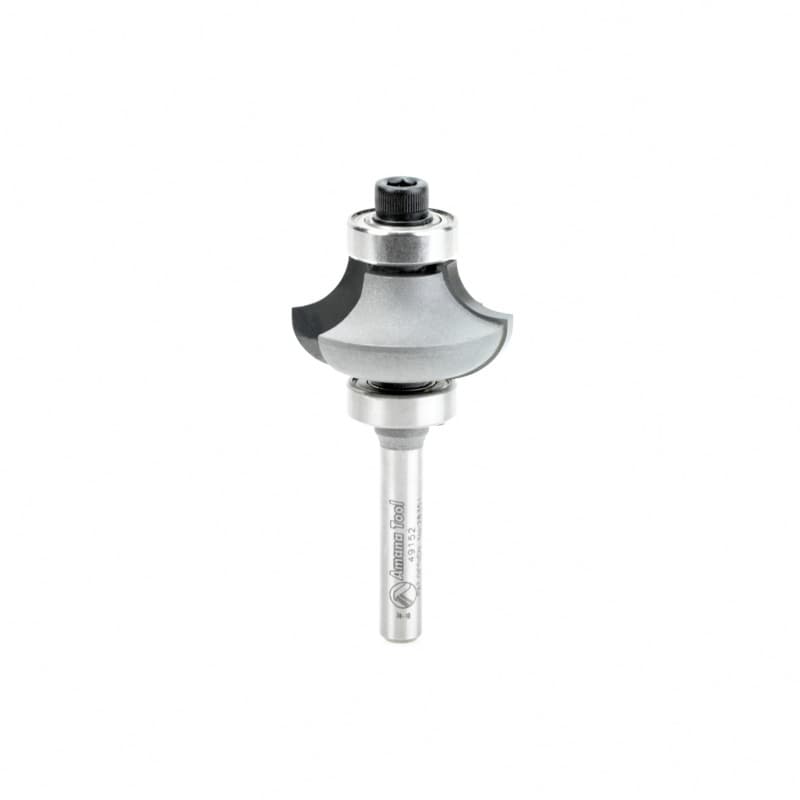 1-1/4" x 5/16" Radius Matching Corner Round/Cove Router Bit with Double Ball Bearing, 1/4" Shank