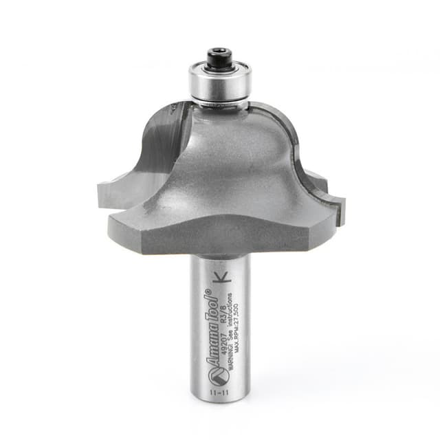 2" Dia x 1" Carbide Tipped Roman Ogee Bit, 3/8" Radius, 1/2" Shank