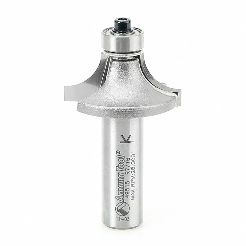 1-3/8" x 7/16" Radius Corner Round Router Bit, 2-Flute, 1/2" Shank