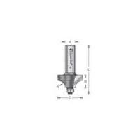 7/8" x 2-7/16" x 3/16" Radius Beading Router Bit, 2-Flute, 1/2" Shank