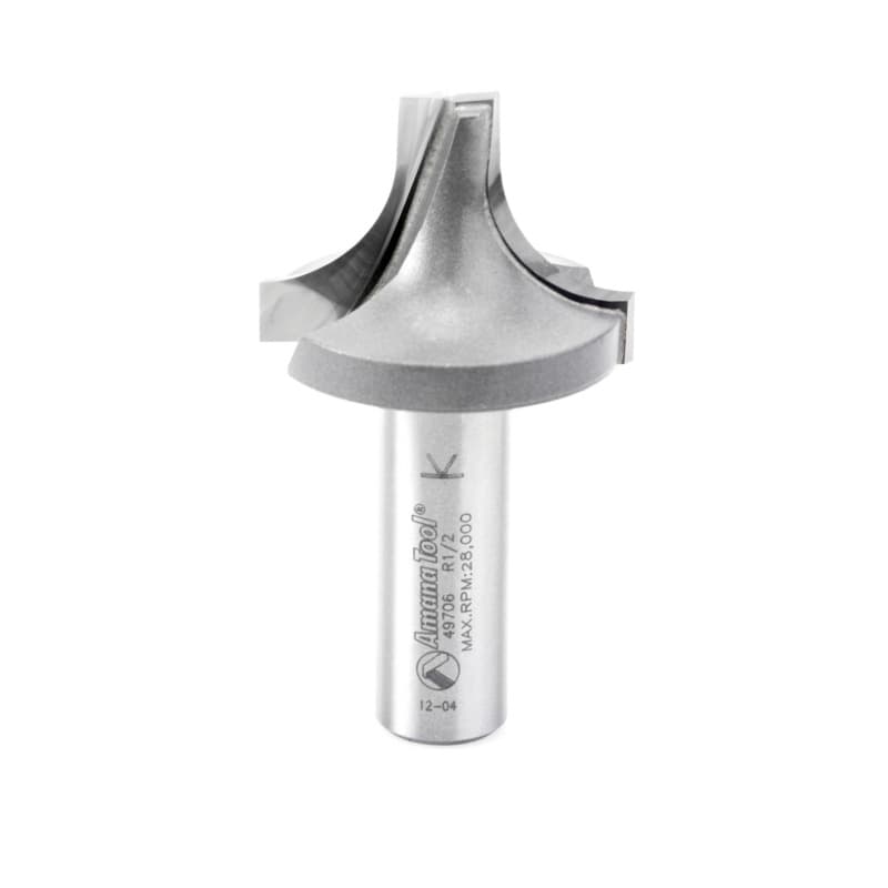 1-3/8" x 1/2" Radius Plunging Round Over Bit, 2-Flute, 1/2" Shank