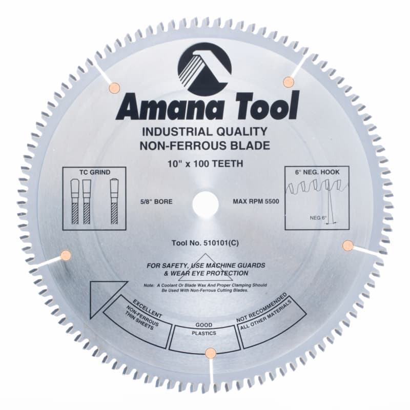 10" x 100 Teeth Aluminum/Non-Ferrous Metals Saw Blade