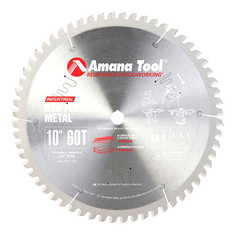 10" x 60 Teeth Aluminum/Non-Ferrous Metals Saw Blade