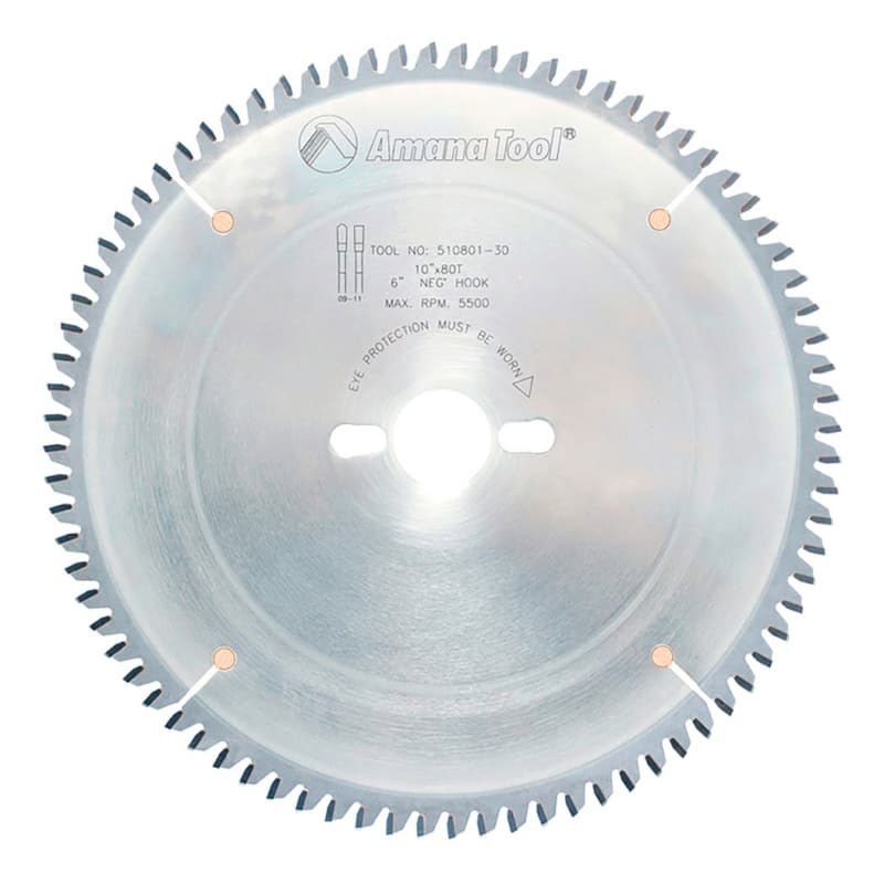 10" x 80 Teeth Aluminum/Non-Ferrous Metals Saw Blade, 30mm Bore