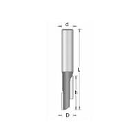 1/2" x 3-1/8" x 1-1/2" Stagger Tooth Plunge Router Bit, 1/2" Shank