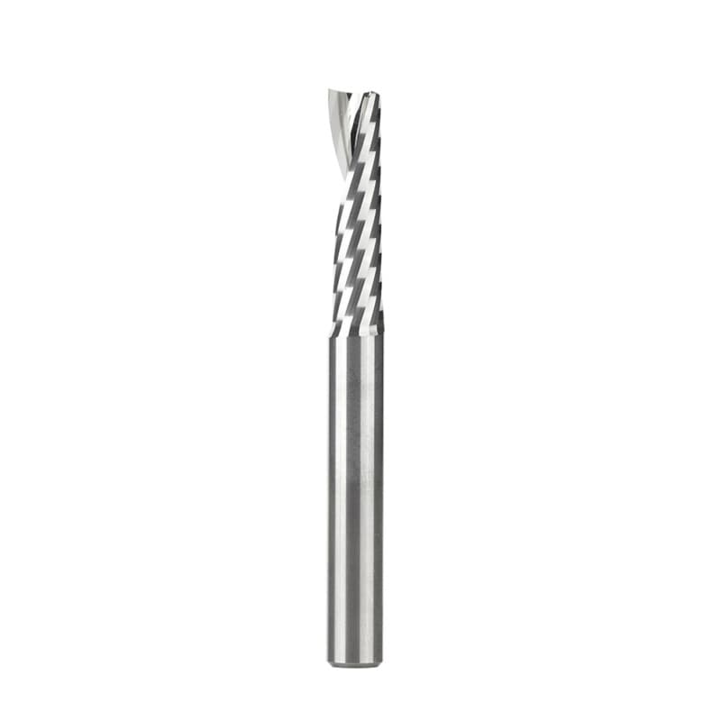 1/4" x 2-1/2" Up-Cut 'O' Plastic Cutting CNC Spiral Router Bit, 1-Flute, 1/4" Shank