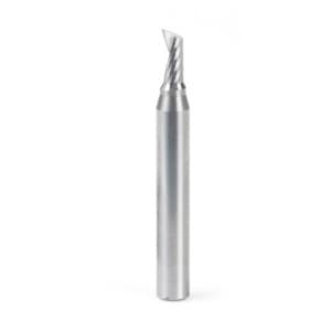 1/4" x 3" x 1-/4" Up-Cut 'O' Plastic Cutting CNC Spiral Router Bit, 1-Flute, 1/4" Shank