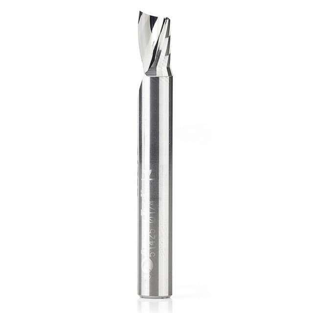 1/4" x 2" Up-Cut Spiral 'O' Single Plastic Cutting, 1-Flute, 1/4" Shank