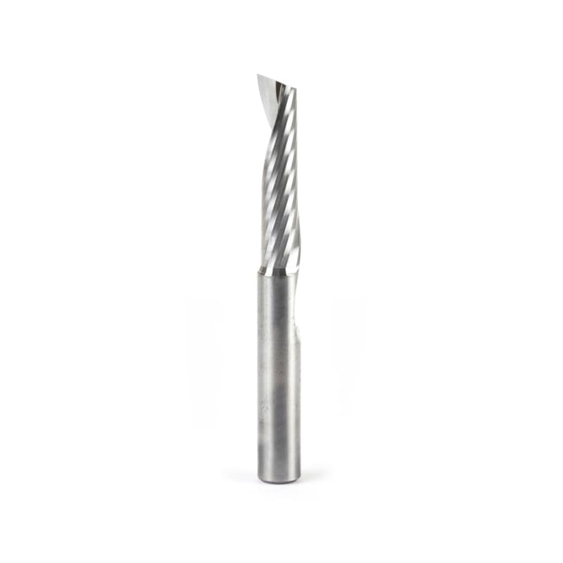 3/8" x 3-1/2" Up-Cut 'O' Plastic Cutting CNC Spiral Router Bit, 1-Flute, 3/8" Shank