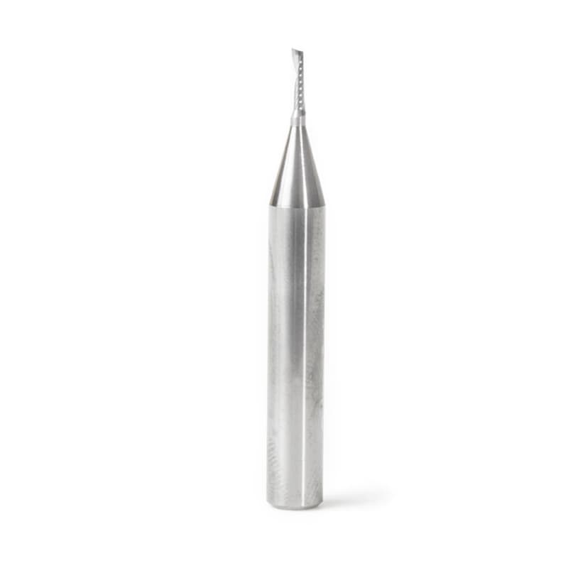 1/16" x 2" Up-Cut 'O' Plastic Cutting CNC Spiral Router Bit, 1-Flute, 1/4" Shank