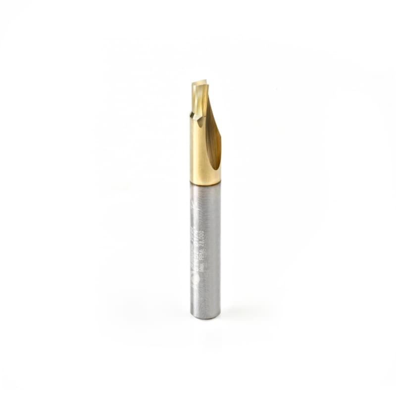1/4" x 2" ZrN Coated Soft Aluminum Cutting Up-Cut Straight Bit, 1-Flute, 1/4" Shank