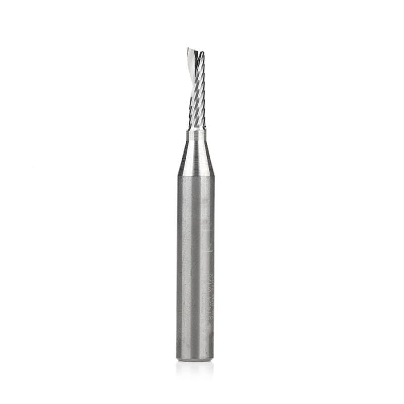 1/8" x 2" x 1/2" Up-Cut 'O' Aluminum Cutting CNC Spiral Router Bit, 1-Flute, 1/4" Shank