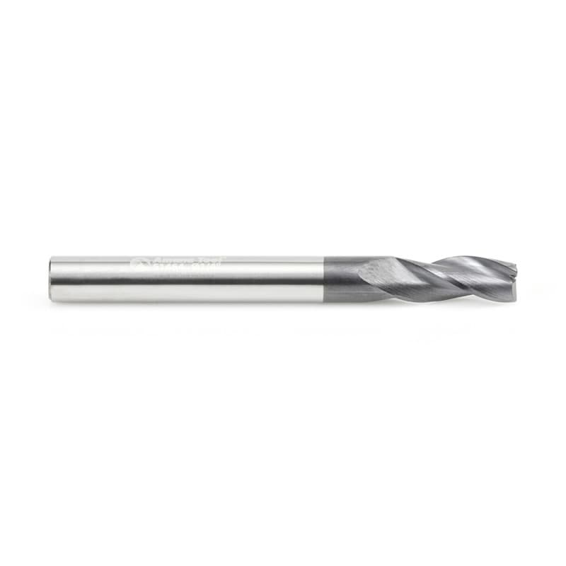 1/4" Dia x 5/8" CNC Solid Carbide Up-Cut Spiral Router Bit for Steel/Stainless Steel with AlTiN Coating 3-Flute, 1/4" Shank
