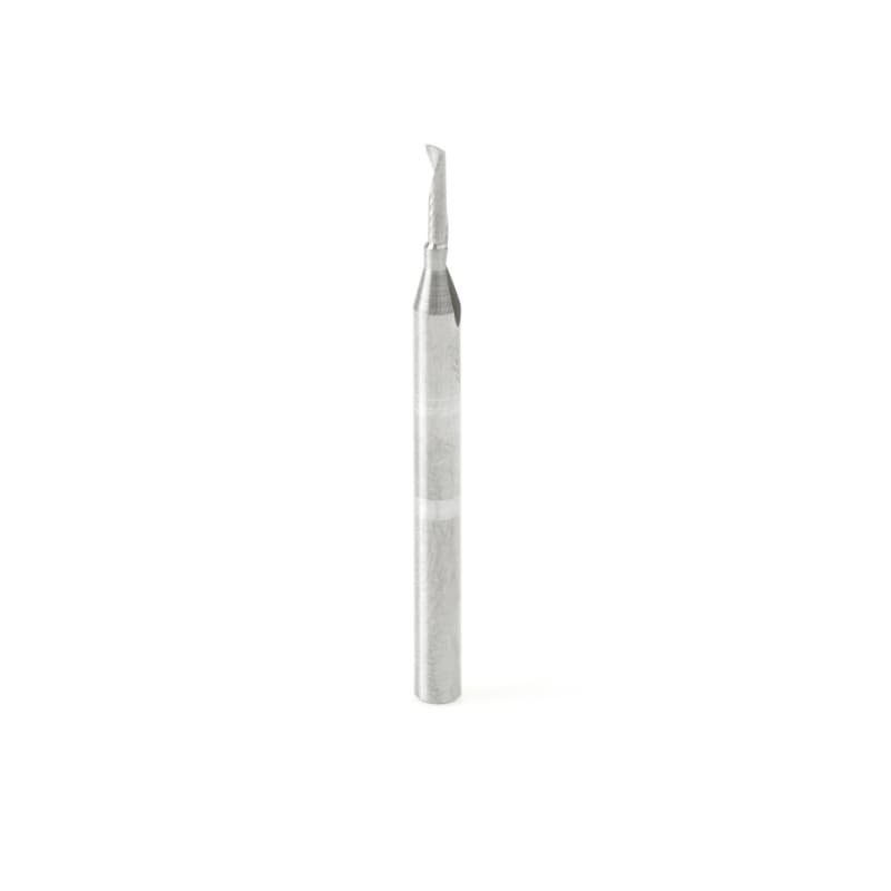 1/16" x 1-1/2" Up-Cut 'O' Aluminum Cutting CNC Spiral Router Bit, 1-Flute, 1/8" Shank