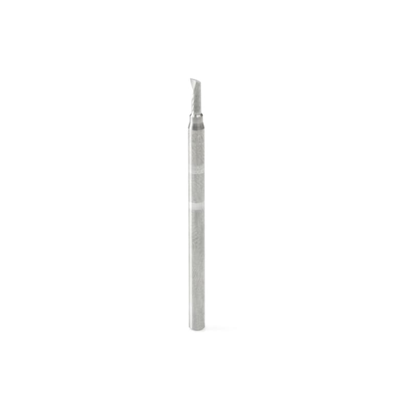 3/32" x 2" Up-Cut 'O' Aluminum Cutting CNC Spiral Router Bit, 1-Flute, 1/8" Shank