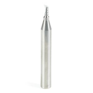 1/8" x 2" Up-Cut 'O' Aluminum Cutting CNC Spiral Router Bit, 1-Flute, 1/4" Shank