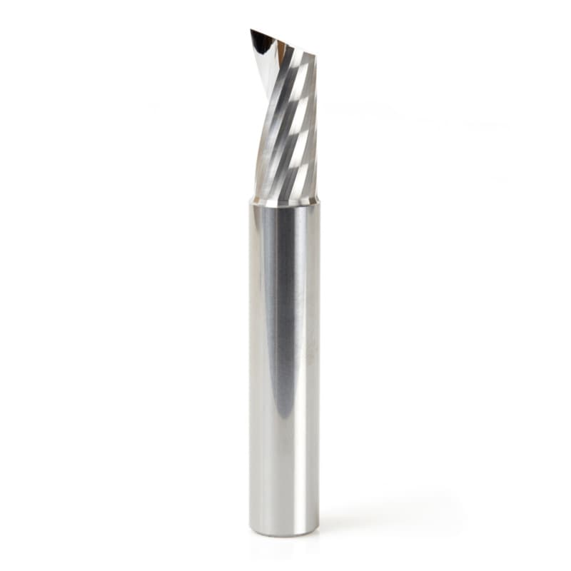1/2" x 3-1/2" x 1-1/8" Up-Cut 'O' Aluminum Cutting CNC Spiral Router Bit, 1-Flute, 1/2" Shank