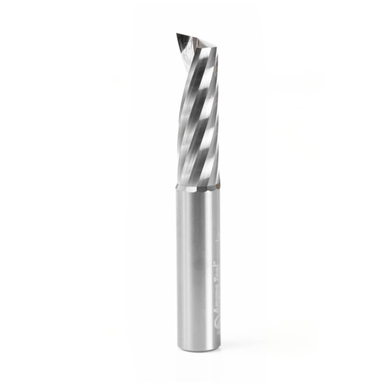 1/2" x 3-1/2" x 1-5/8" Up-Cut 'O' Aluminum Cutting CNC Spiral Router Bit, 1-Flute, 1/2" Shank